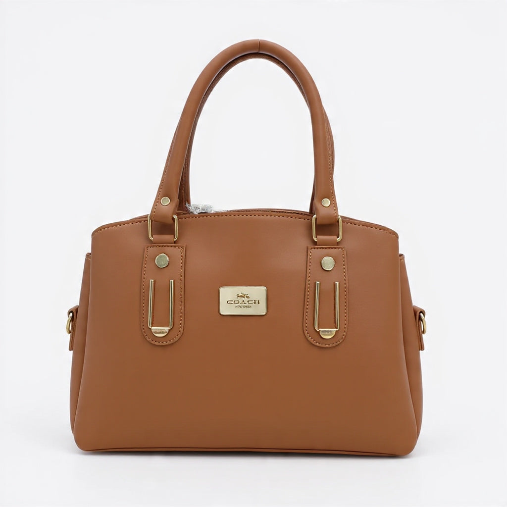 Women Brown Satchel Leather Handbag