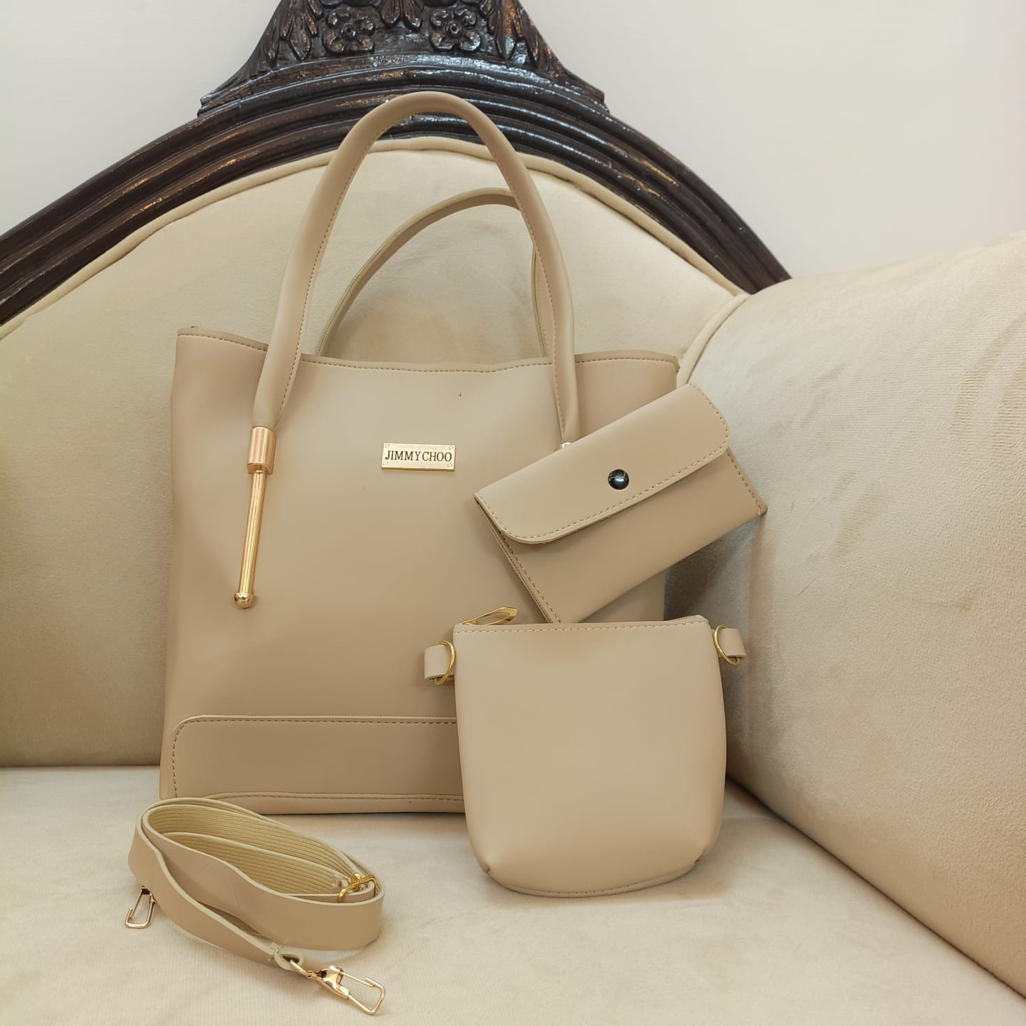 Carla 3 Pcs Leather Shoulder Bag Set