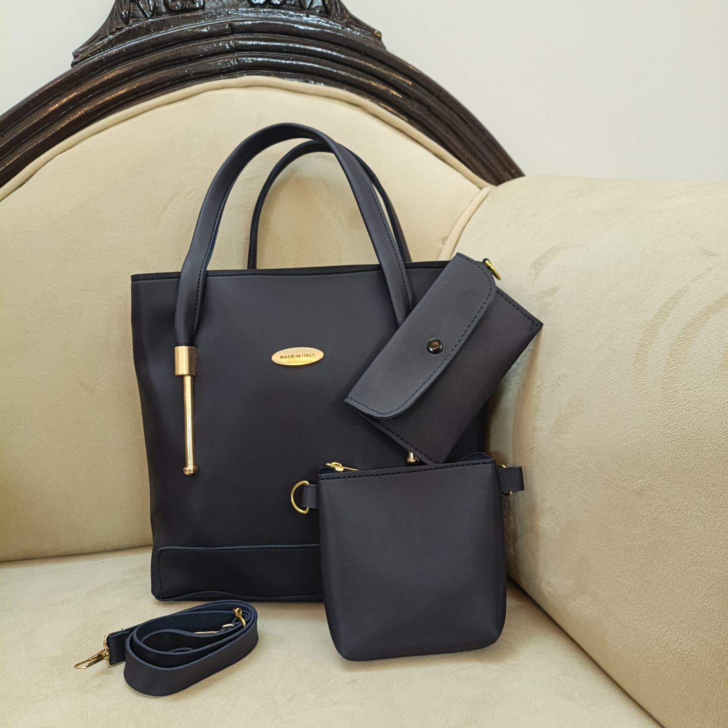 Carla 3 Pcs Leather Shoulder Bag Set
