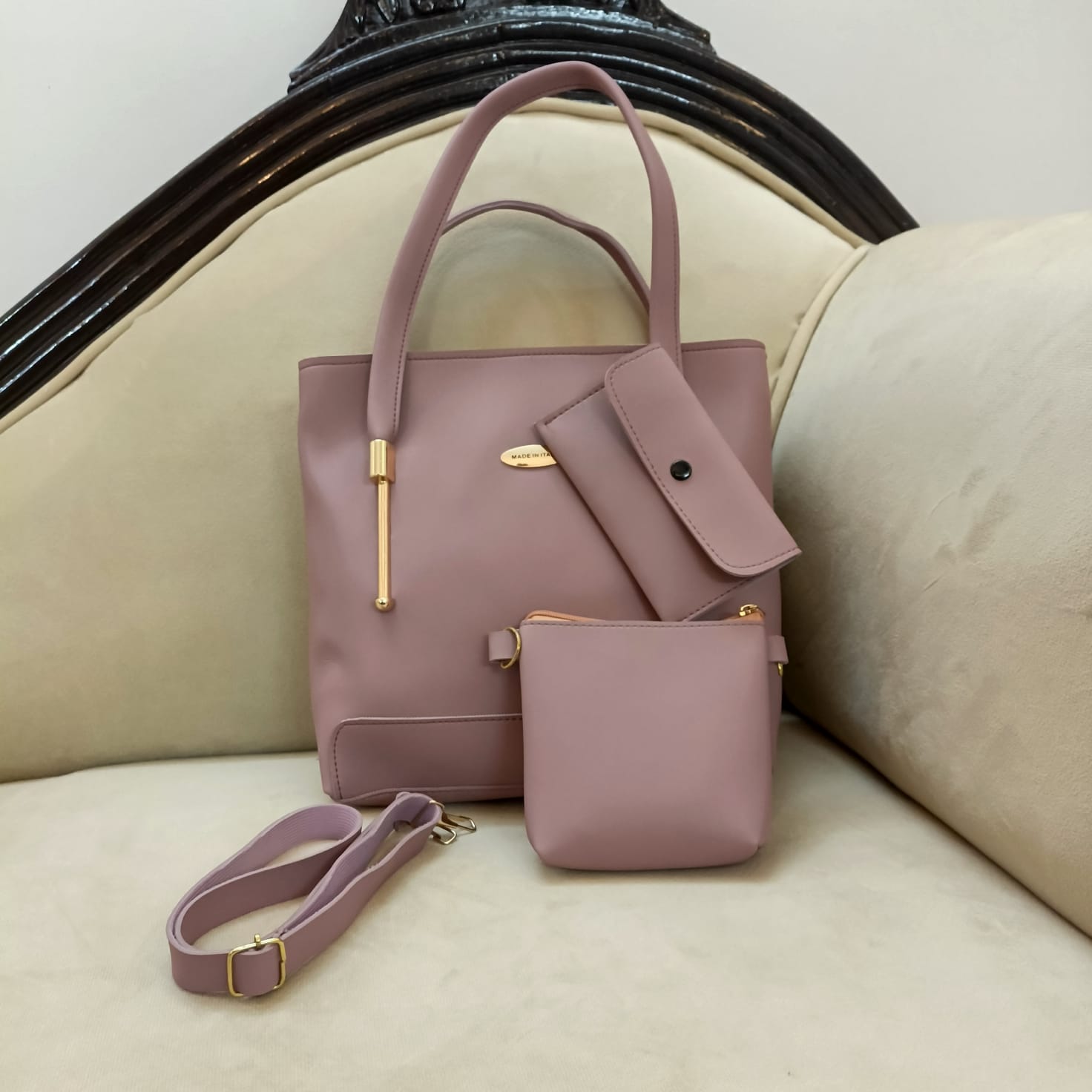 Carla 3 Pcs Leather Shoulder Bag Set