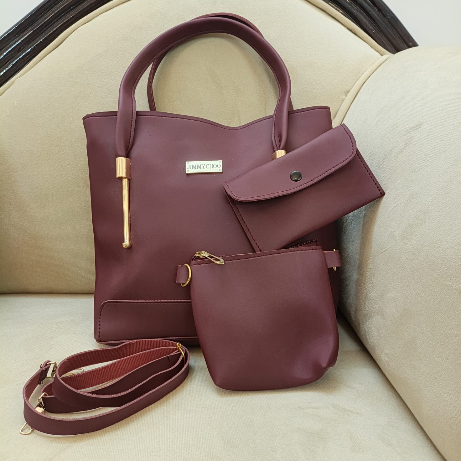 Carla 3 Pcs Leather Shoulder Bag Set