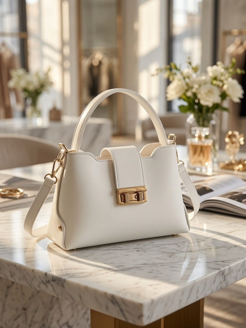 Elegant White Shoulder Bag for Women