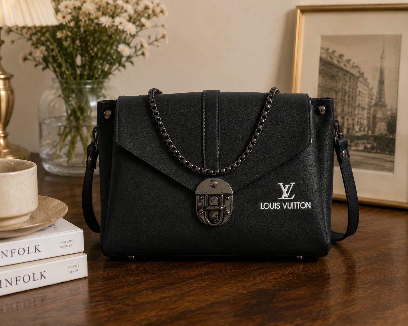 Elegant Pink Chain Shoulder Bag for Women