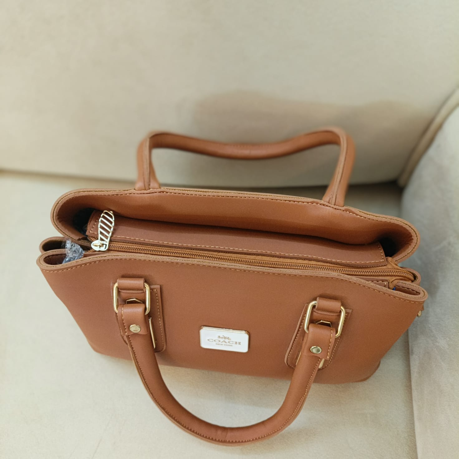 Women Brown Satchel Leather Handbag